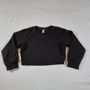 American Apparel Ponte Longsleeve Raglan Crop Top